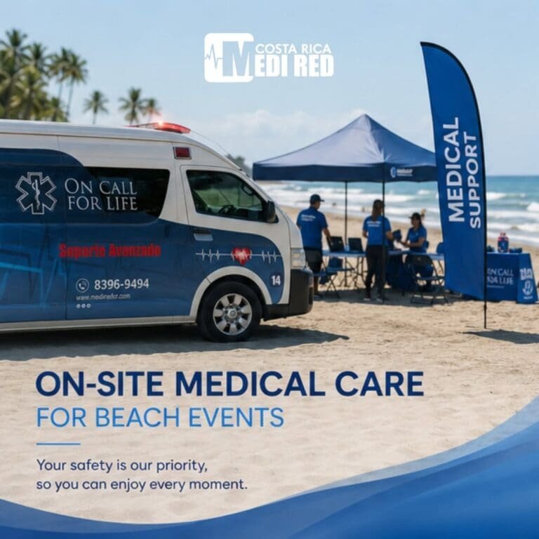 On-site medical care for beach events